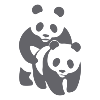 Naughty Panda Decal (Grey)